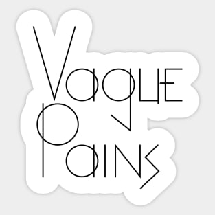 Vague Pains simple lines logo Sticker